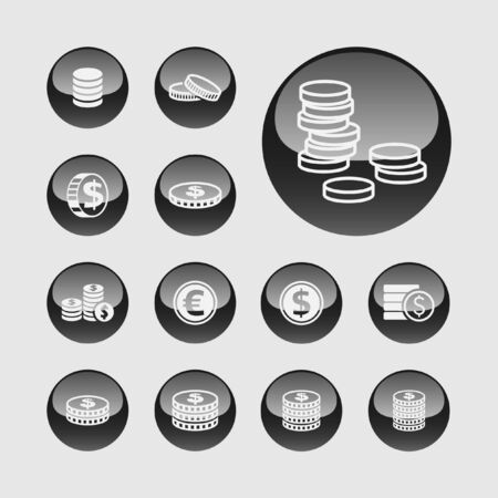 coin icon setのイラスト素材