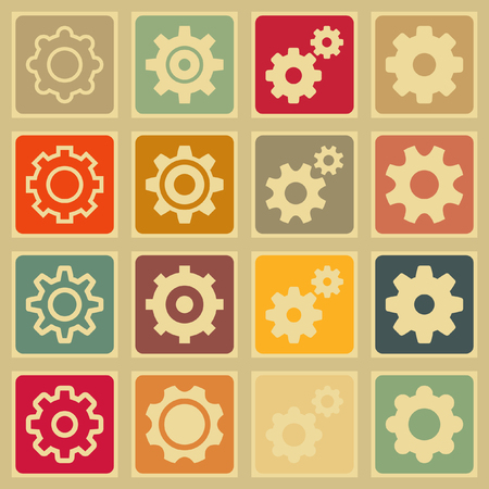 setting icon setのイラスト素材