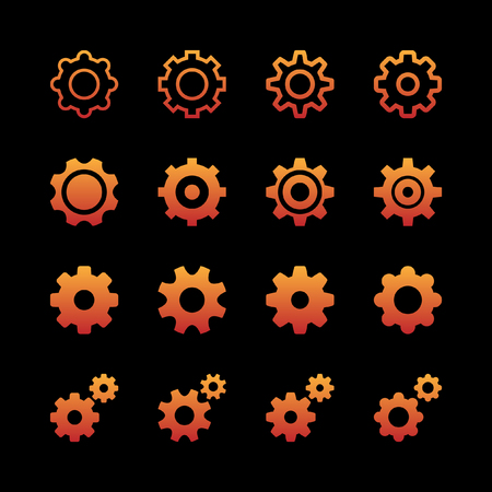 setting icon setのイラスト素材