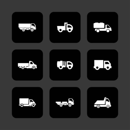 truck icon setの写真素材