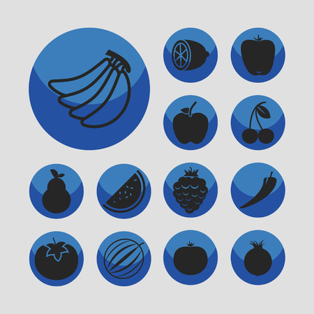 food fruit icon setのイラスト素材