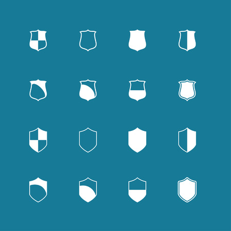 shield safe defence icon setのイラスト素材