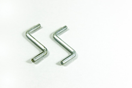 Perspective shoot of hex allen tools on white backgroundの写真素材
