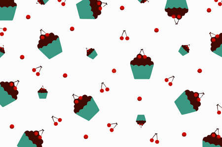 cherry cake concept texture cartoonの写真素材