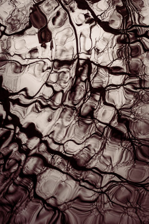 Reflections In Lake Water. Reflections of the water like an abstract paintingの写真素材