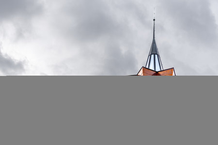 dome of Hagymatikum in the Mako city, Hungary. Hagymatikum is one of the masterpieces of organic architecture in Hungary.の写真素材