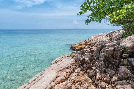 Sea scape from view from the beach at Tachai island, Phang nga, Thailand.の写真素材