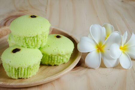 cake from pandan leafの写真素材