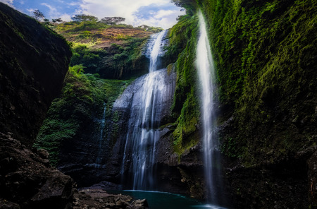 Beautiful of madakaripura waterfall, This is the tallest waterfall in Java second tallest waterfall in Indonesia.の写真素材
