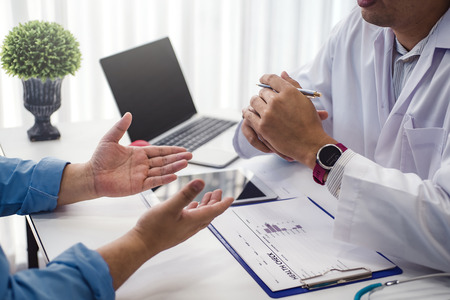 Doctor consultation with male patient health disease in medical clinic or hospital health. health and doctor concept.の写真素材