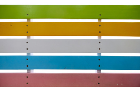 colorful bench isolate for decoration artwork.の写真素材