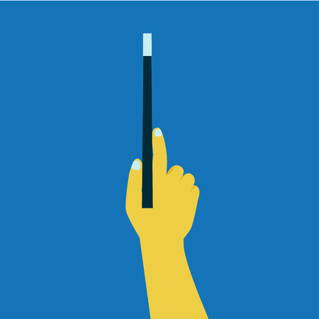 Wizard hard and Magic wand. ready to cast the spell.のイラスト素材