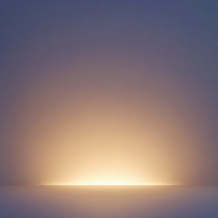 This image captures the serene and tranquil moment of dawn. The soft, warm light of the rising sun gently illuminates the horizon, casting a subtle glow across the sky. The scene is calm and peaceful, evoking a sense of quiet reflection and the promise of a new day.の素材