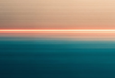 A captivating blend of warm and cool colors unfolds as the sun sets over the tranquil ocean, casting a peaceful atmosphere that invites reflection and relaxation.の素材