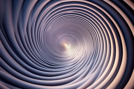 Soft gradients blend seamlessly in circular patterns, creating an illusion of depth. The hypnotic design pulls the viewer's gaze inward, evoking tranquility and contemplation.の素材