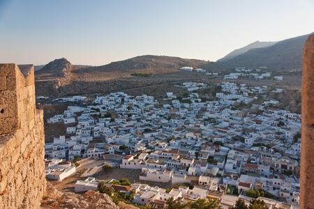 Old World Town View from sity wallsの写真素材