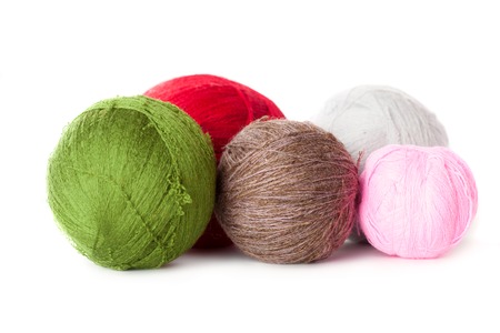 Colorfull balls of yarn.の写真素材