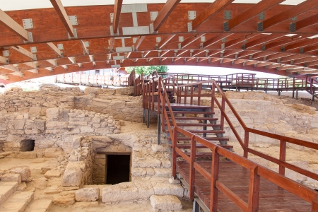 Ruins of an early Christian basilica in ancient town Kourion on Cyprusのeditorial素材