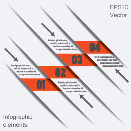 Infographic design elements (bookmarks). EPS10 vector illustrationのイラスト素材