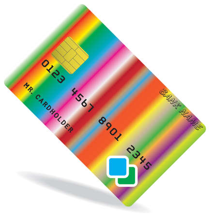 Variant of credit or debit card. Vector illustrationのイラスト素材