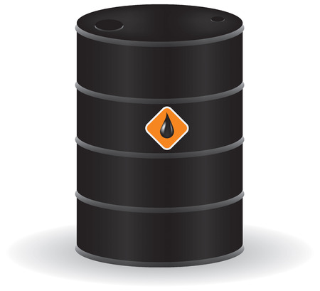 Oil barrel on white background. Vector illustrationのイラスト素材