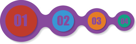 Connections between different circles. Vector illustrationのイラスト素材