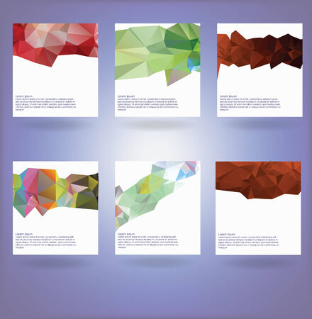 Collection of six abstract triangle backgrounds. EPS vector illustrationのイラスト素材