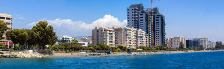 CYPRUS,LIMASSOL - 05 MAY 2012: Panorama of seafront in Limassol, Cyprusのeditorial素材