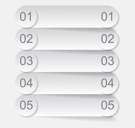 Five bookmarks. Infographic design elements. Vector illustrationのイラスト素材