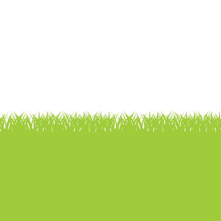 Vector seamless illustration of green grass borderのイラスト素材