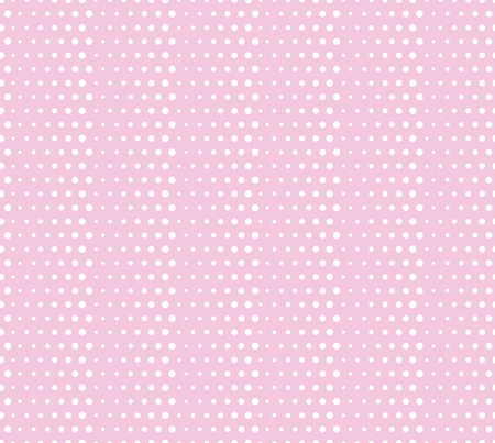 Seamless background pattern with white polka dots. Pastel pink color as background. Vector illustrationのイラスト素材