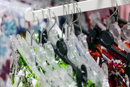 Close-up of clothes in the shop  in the mallの写真素材