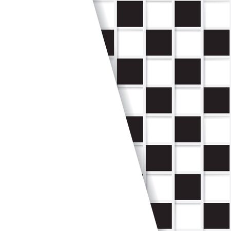 Mosaic from black and white squares. のイラスト素材