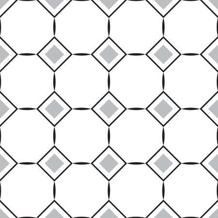 Vector illustration of black and white seamless background of squaresのイラスト素材