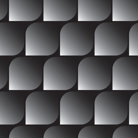 Vector illustration of black and white seamless background of squaresのイラスト素材