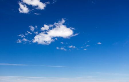blue sky and white cloudsの写真素材