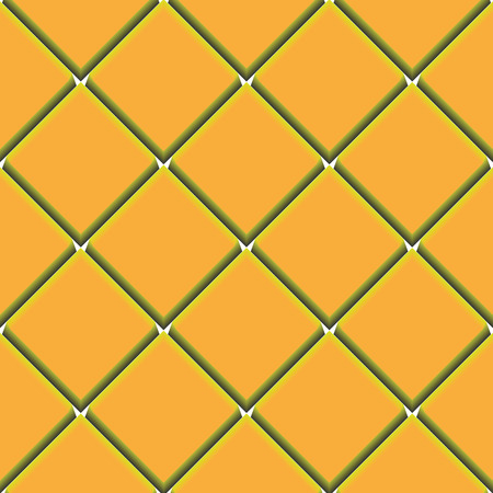 Yellow seamless pattern with squares. Vector illustrationのイラスト素材