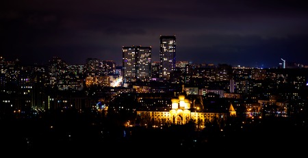 View on a big city at night.の写真素材