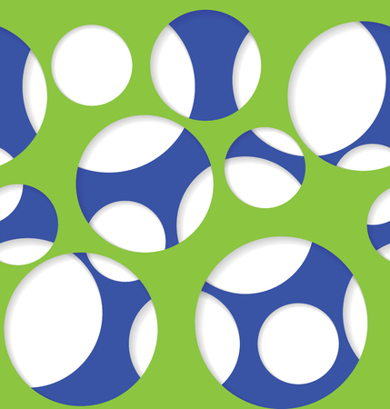 Round seamless pattern of random circles with transparent background. Vector illustration.のイラスト素材