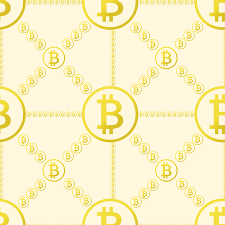 Bitcoin seamless patternのイラスト素材