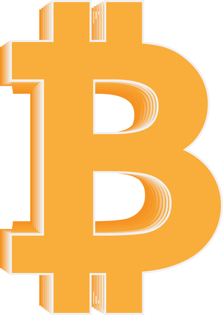 Bitcoin icon. Cryptocurrency and blockchain symbolのイラスト素材