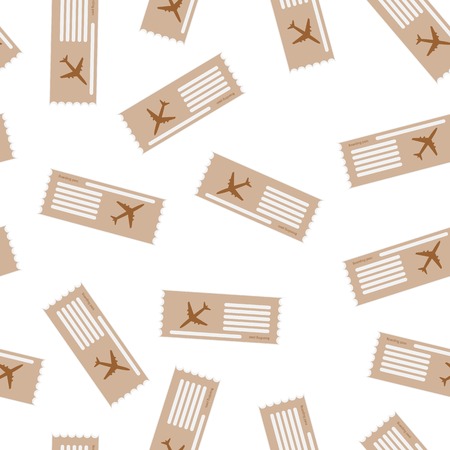 Airline boarding pass seamless pattern. Vector illustration.のイラスト素材