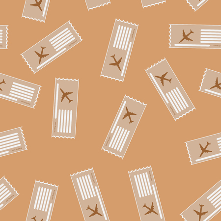Airline boarding pass seamless pattern. Vector illustration.のイラスト素材