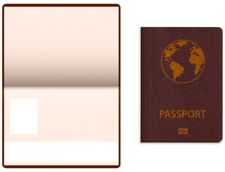 realistic international passport.のイラスト素材