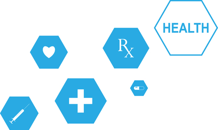 Medical background with icons to treat patientsのイラスト素材