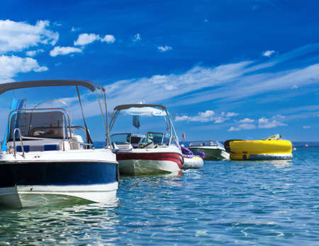 Motor boat at the pier