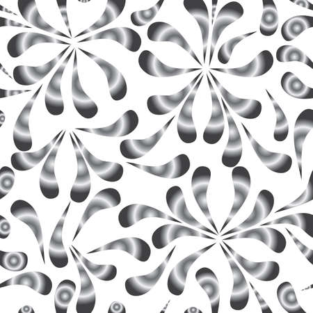 Vector background with leaves in black and white colorのイラスト素材