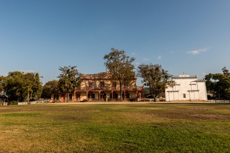 Plaza Square and Plaza Hall in San Juan Bautista, California, USA.の写真素材