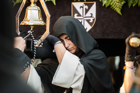 The Dominican Brotherhood of the Holy Christ of the Victory, Our Lady of the Rosary in Her Sorrowful Mysteriesのeditorial素材