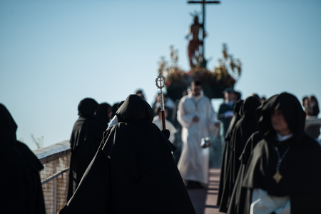 The Dominican Brotherhood of the Holy Christ of the Victory, Our Lady of the Rosary in Her Sorrowful Mysteriesのeditorial素材
